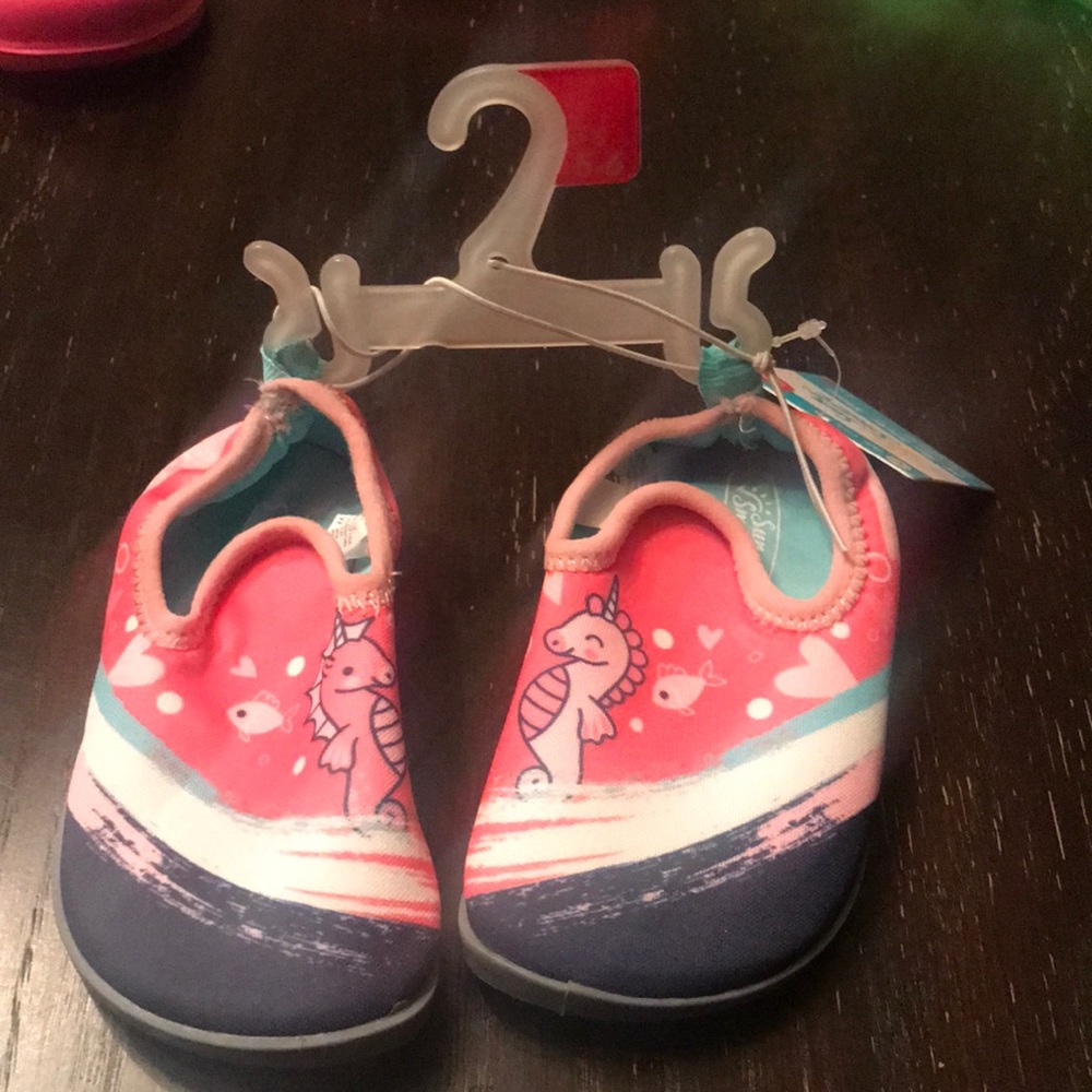 New Sun Smart Toddler Girls Hi-Top Water Shoes Size Small